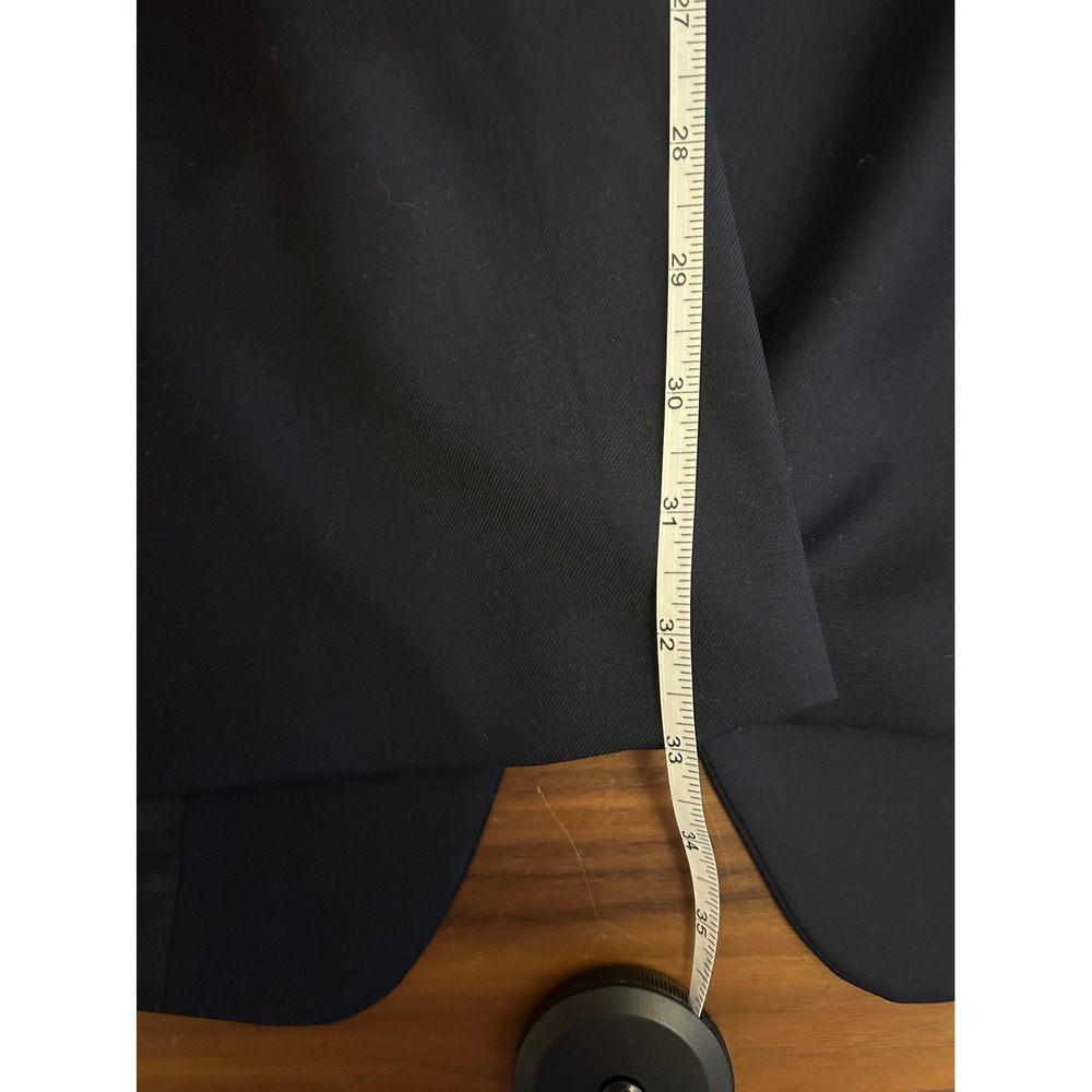 Lauren Ralph Lauren Mens 46L Navy Blue 100% Wool Suit Jacket Blazer Gold Button - Picture 13 of 14